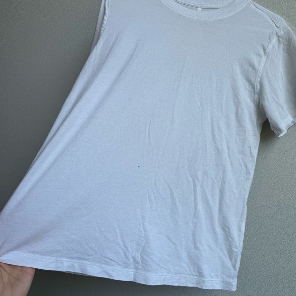 Lululemon All Yours Short Sleeve T-Shirt White Pima Cotton Size Small? Medium? - Picture 2 of 6